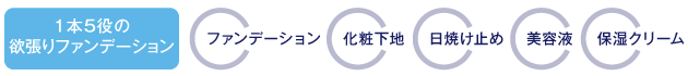 １本５役の欲張りファンデーション